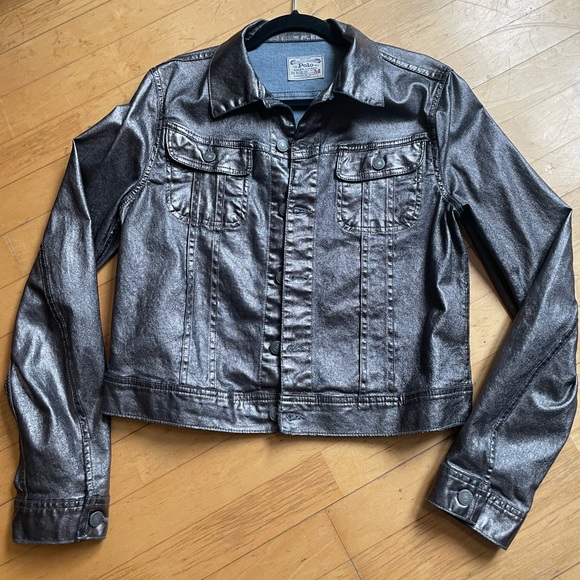 Polo Ralph Lauren Metallic Copper Denim Jacket - Womens Size Medium - Picture 2 of 6